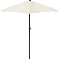 Bauerkraft Parasol plegable para jardín o balcón, ajustable, de 210 cm, color beige