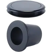 OEM Anillos y cubiertas de silicona para mesas de terraza y sombrillas, 2 juegos, color negro