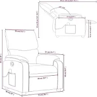 vidaXL Sillón de masaje y relajación, tapizado en cuero sintético, color negro