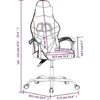 vidaXL Silla de gaming negra y burdeos, tapizada en cuero sintético