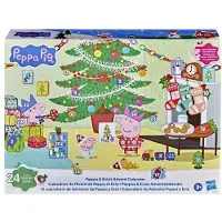 Hasbro Calendario de Adviento de Peppa Pig, con Peppa y Evie. Cuenta atrás festivo con 24 sorpresas, incluye 2 figuras. Juguete para niños en edad preescolar a partir de 3 años