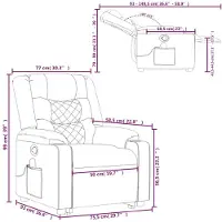 vidaXL Sillón de masaje y relajación, tapizado en cuero sintético, color negro