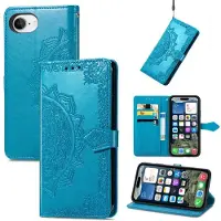 Lux-Case Funda de cuero Mandala iPhone 16e - Azul