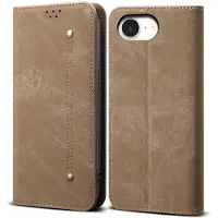 Lux-Case Funda flip para Jeans iPhone 16e - Caqui