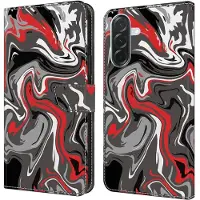 Lux-Case Funda Cartera Samsung Galaxy A36 5G Funda Flip de Piel con Impresión de Patrones - Textura Roca