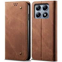 Lux-Case Funda flip para Jeans Xiaomi 14T - Café