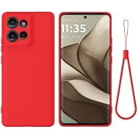 Lux-Case Funda de silicona líquida mate Motorola Edge 50 - Rojo