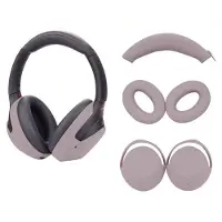 Lux-Case Sony WH-1000XM3 / WH-1000XM4 Juego de Funda de Silicona con Tapa de Diadema Protectora de Auriculares - Gris