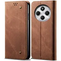 Lux-Case Funda flip para Jeans Xiaomi Redmi 14R / Xiaomi Redmi 14C - Café