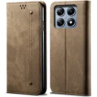Lux-Case Funda flip para Jeans Xiaomi 14T Pro - Caqui