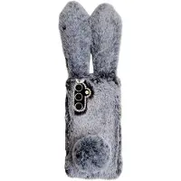 Lux-Case Cubierta de Conejo Peludo Samsung Galaxy S25 Plus - Azul