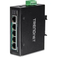 Trendnet Switch 5 Puertos Fast Power Over Ethernet+ Carril Din