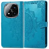 Lux-Case Funda de cuero Mandala Xiaomi Redmi Note 14 Pro Plus 5G - Azul