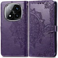 Lux-Case Funda de cuero Mandala Xiaomi Redmi Note 14 Pro Plus 5G - Morado