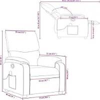 vidaXL Sillón de masaje y relax, color crema