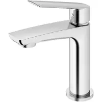 TRIZERATOP Grifo para lavabo sin kit de desagüe, modelo DESSO, acabado cromado