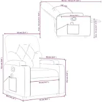 vidaXL Sillón de masaje y relajación, tapizado en tela negra