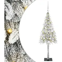 vidaXL , árbol de Navidad blanco, 120 cm, fabricado con polietileno y acero