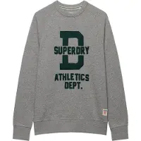 Superdry para hombre. M2014553A Sudadera Felt Applique Relaxed gris (S), Casual, Algodón, outlet 2026.