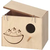 Ferplast Nido para pájaros , casa para pájaros, nido hecho de madera para uso en exteriores