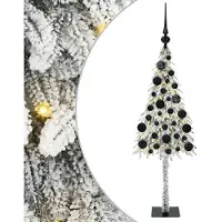 vidaXL , árbol de Navidad blanco, 120 cm, fabricado con polietileno y acero