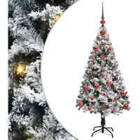 vidaXL Árbol de Navidad artificial, color blanco, 120 cm