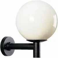 Albert Aplique de exterior, globo, plástico, Ø 35 cm, negro