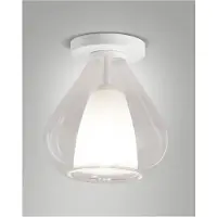 FABAS LUCE Lila: Lámpara de techo redonda, diámetro 20 cm, .Lámpara de pared con bombilla LED E27, máximo 40W, transparente