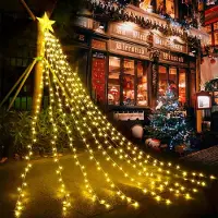 OEM Decoración navideña "Estrella Brillante", 2,7 metros, LED con conexión USB, 8 modos, control remoto