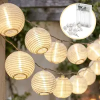 Dripio Cadena de farolillos LED con 20 unidades, longitud de 7 metros, 8 modos de iluminación, temporizador, luz blanca cálida, clasificación IP44