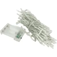 OEM Guirnalda de luces LED, 10 metros, luz blanca fría, 30 LEDs, funciona con pilas