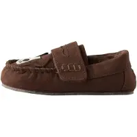 Next Zapatillas de casa marrón / negro / blanco lana