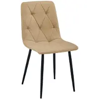 Kendra Home Silla Libra tapizada en tejido marrón y metal
