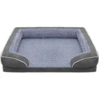 Rebel RA-1106-L, cama para perros y gatos, calidad PREMIUM, 107 x 81 x 18 cm, color gris