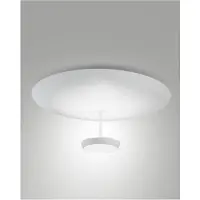 FABAS LUCE Lámpara de techo LED Yuko de 40W y 3200 lúmenes, color blanco, con carcasa de metal y metacrilato, regulable de forma continua, luz blanco cálido (3000K), grado de protección IP20 - Yuko