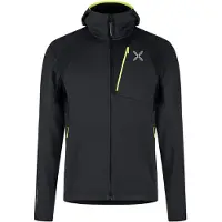 Montura - Ropa para esquí de travesía - Vertigo Octa Hooded Maglia Ardesia/Sunny Lime - Talla S - Negro