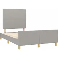 Syfax Estructura de cama sin colchón tela gris claro 120x200 cm
