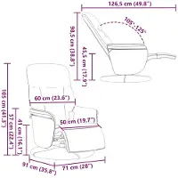 vidaXL Sillón de masaje con reposapiés, color , tapizado en terciopelo ()