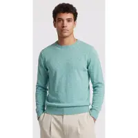 Gant Slub Cotton Linen C-neck Ocean Green Melange Talla: M | Jerséis Outlet | Hombre | Blanco