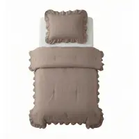 Royal Textile Sábanas edredón Sleeptime, diseño "Lazy", color taupe, 140 x 200 cm
