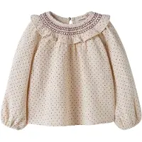 Lil´ Atelier Blusa beige / borgoña