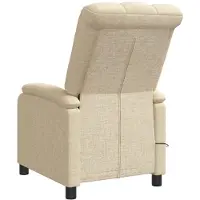 vidaXL Sillón de masaje relax, color crema, tapizado en tela