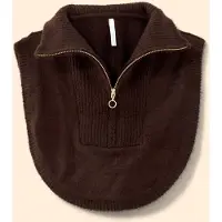 ICODE Brown Knit Zip-neck Bib Front Talla: OS | Bufandas Outlet | Mujer