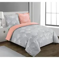 Merkloos Juego de funda de edredón para cama de dos plazas, color gris, de 240 x 220 cm, con 2 fundas de almohada, 100% algodón