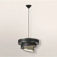 Osram Lámpara colgante Decor Glittey, gris oscuro, Ø 40 cm, de tela