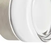 LUCANDE Aplique de pared LED «Somber», níquel/transparente, Ø 12,5 cm, IP44
