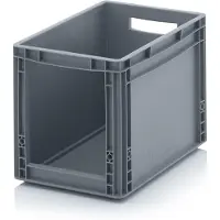Merkloos Caja de almacenamiento con ventana - 40 x 30 x 32 cm - Gris plateado