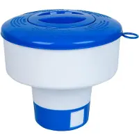 Merkloos Dispensador de cloro flotante para piscinas, compatible con tabletas de 7,5 cm