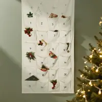 Merkloos Calendario de Adviento de tela para 2025, reutilizable