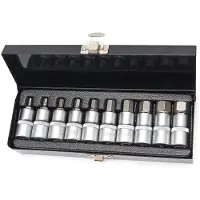 HBM juego de vasos con llave hexagonal interior, 1/2 pulgada, 10 piezas